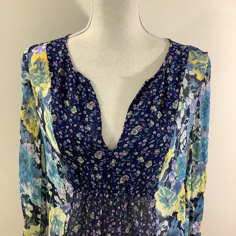 Joie Thistle Floral Sheer Silk Top - Picture 2 of 10